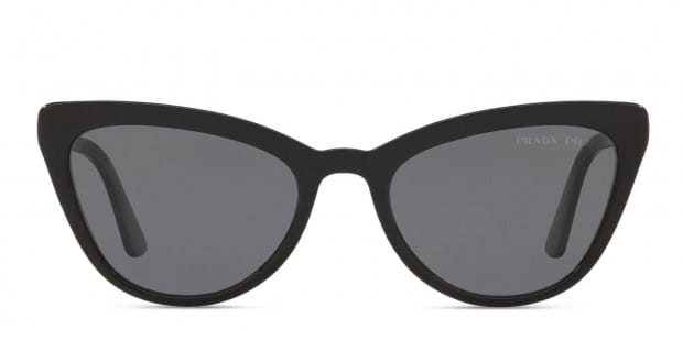 Prada PR 01VS Shiny Black Gray Prescription Sunglasses 50 Off