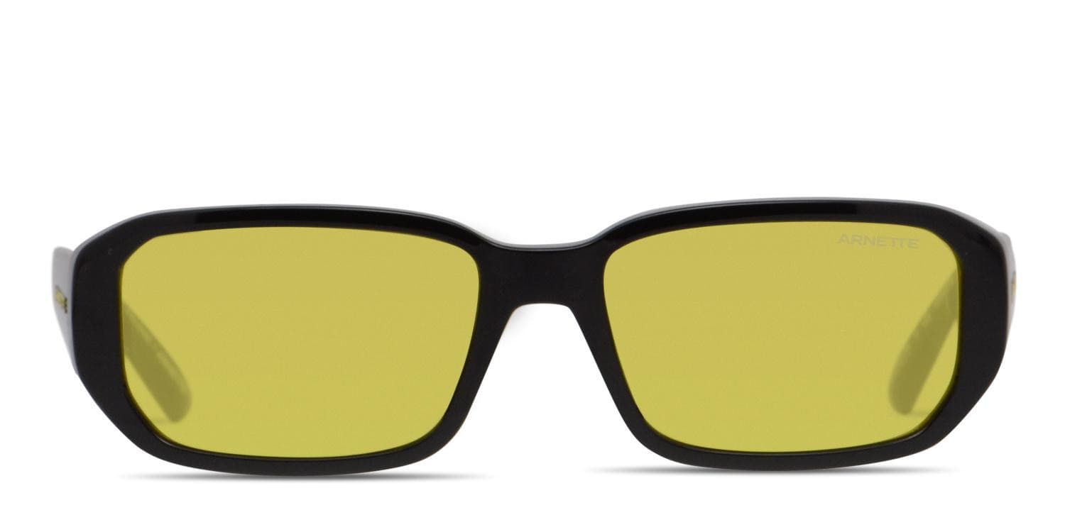 Arnette AN4265 Post Malone Shiny Black, Yellow glasses - Shiny Black / Yellow - Frontal View