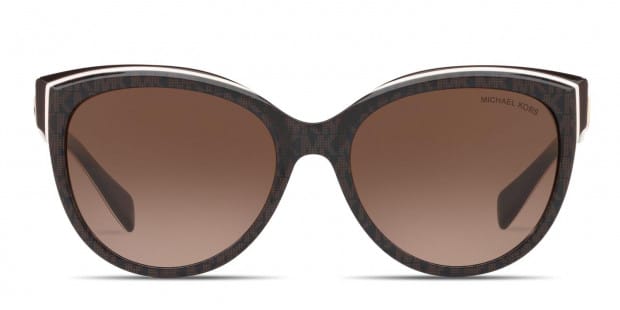 Michael Kors MK2083 Portillo Brown White Pattern Prescription Sunglasses