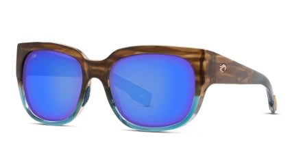 Costa Del Mar Waterwoman Tortoise, Multicolor, Blue glasses - Multicolor / Blue / Tortoise - Angle View
