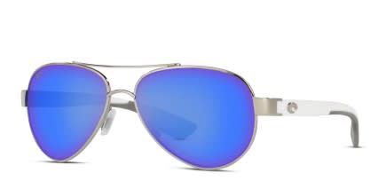 Costa Del Mar Loreto Silver, White, Blue glasses - Silver / White / Blue - Angle View
