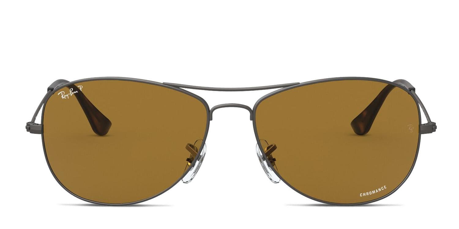 【国内正規】Ray-Ban CHROMANCE POLARIZED RB3562 Ray-Ban 3562 Gunmetal/Brown Prescription Sunglasses