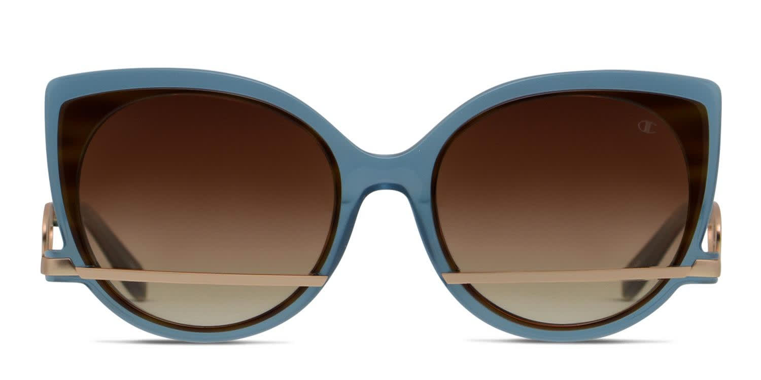 Champion Gwen Brown, Blue, Gold glasses - Brown / Blue / Gold - Frontal View