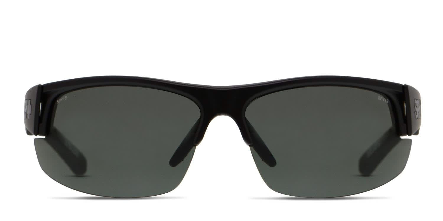 Spy Sprinter ANSI Black, Green (Non-Rx-able) glasses - Black / Green - Frontal View