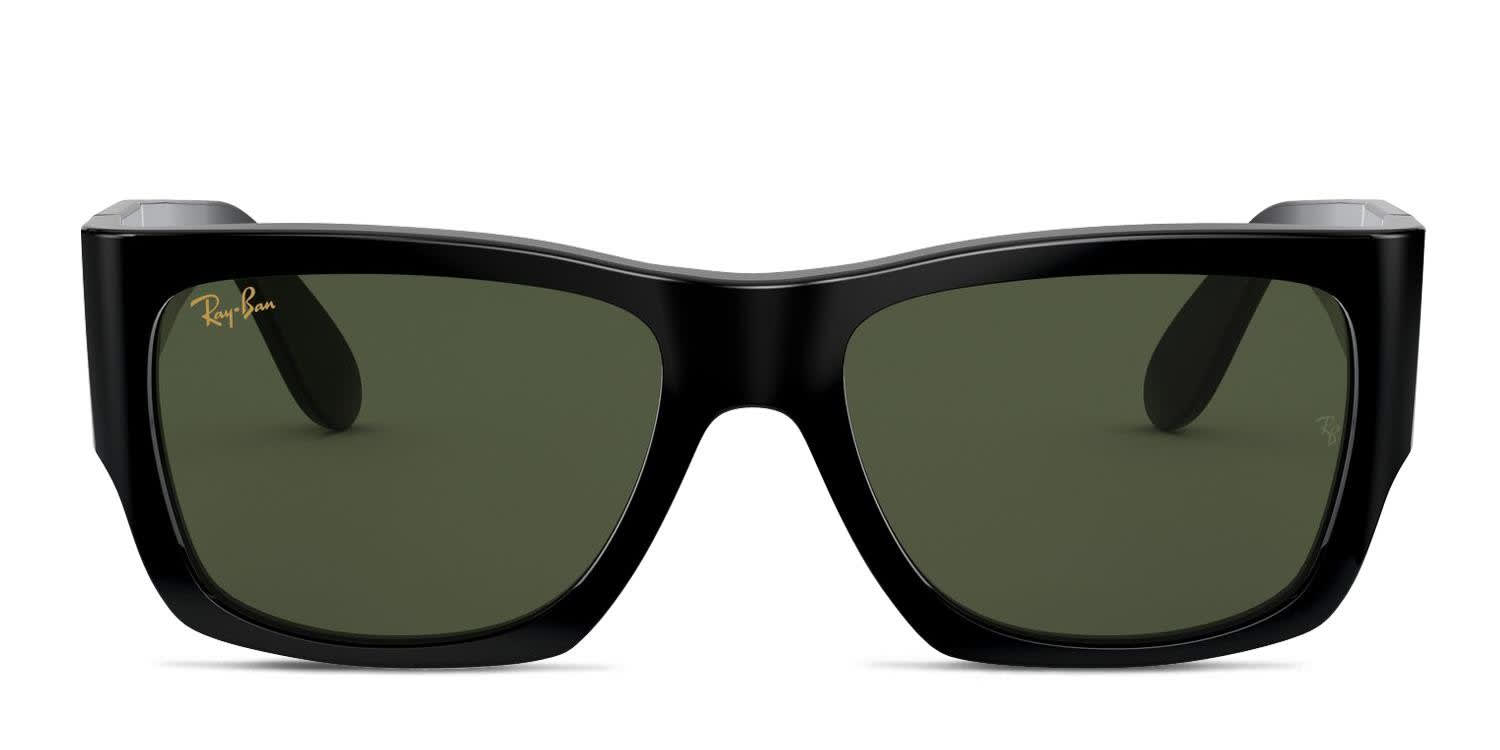 Ray-Ban RB2187 Wayfarer Nomad Black, Green Prescription Sunglasses