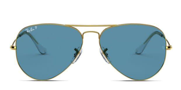 Ray-Ban 3025 Gold/Blue/Clear Prescription Sunglasses