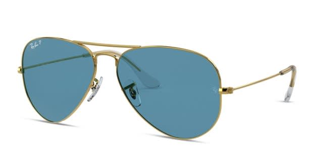 Ray-Ban 3025 Gold/Blue/Clear Prescription Sunglasses display picture 2