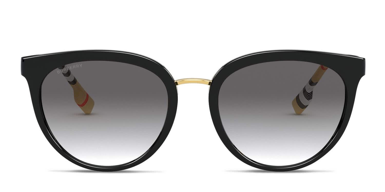 Burberry Sunglasses | バーバリー サングラス B4280 Burberry M B4280 Round Sunglasses - black | Garmentory