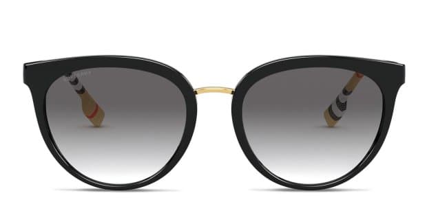 Burberry BE4316 Willow Black/Gold Sunglasses Burberry BE4316 Willow Wayfarer Sunglasses | EyeOns.com main image 3
