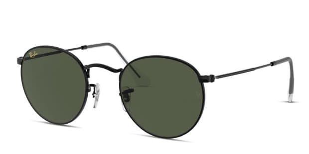 Ray-Ban RB3447 Round Metal Black, Green Prescription Sunglasses