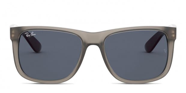 Ray Ban RB4165 Justin Gray Clear Red Prescription Sunglasses