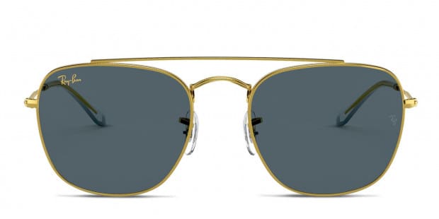 Ray Ban 3557 Gold Blue Prescription Sunglasses