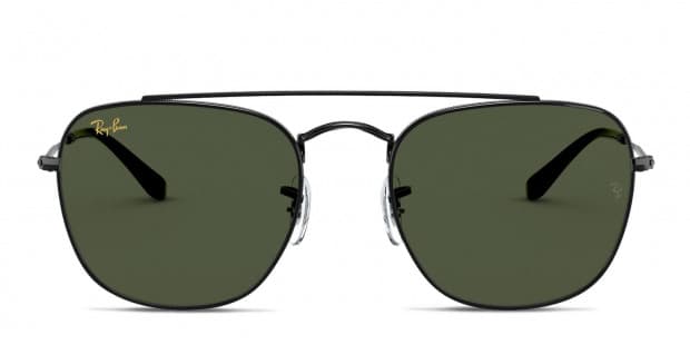 Ray Ban 3557 Black Green Prescription Sunglasses