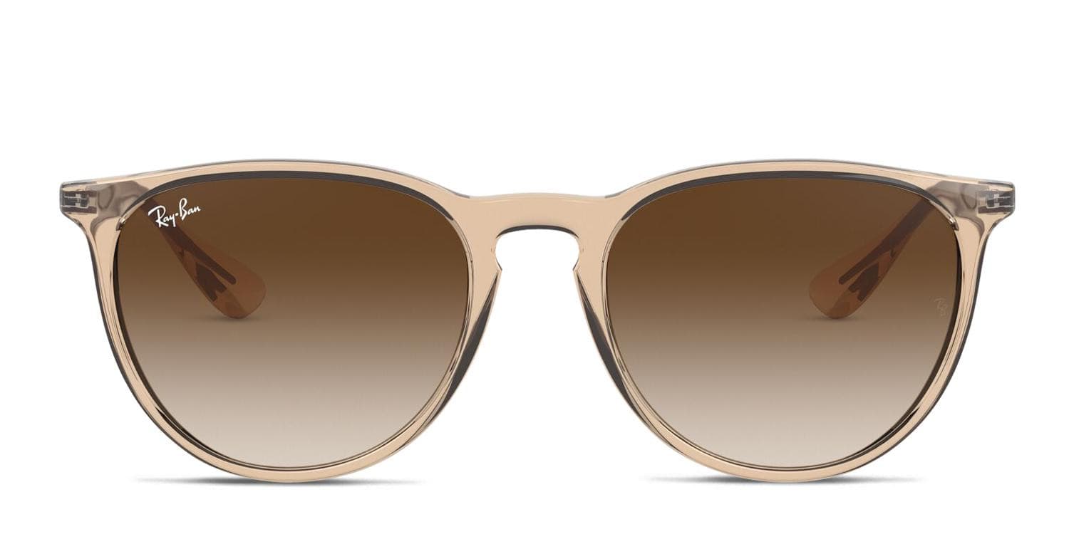 Ray-Ban 4171 Erika Brown, Clear, Red Prescription Sunglasses - 50