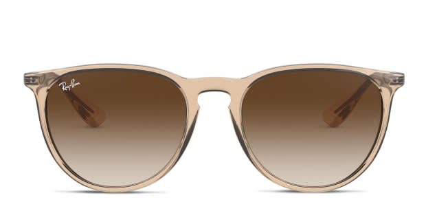 Ray-Ban 4171 Erika Brown, Clear, Red Prescription Sunglasses - 50