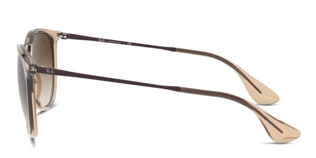 Ray-Ban 4171 Erika Brown, Clear, Red Prescription Sunglasses - 50