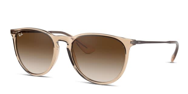Ray-Ban 4171 Erika Brown, Clear, Red Prescription Sunglasses - 50