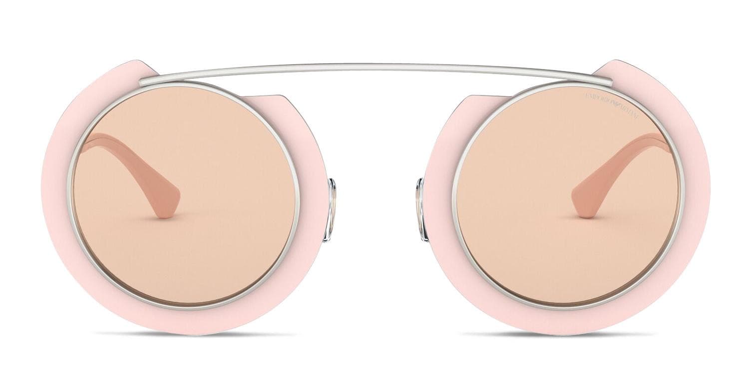Emporio Armani EA2104 Pink, Silver glasses - Pink / Silver - Frontal View
