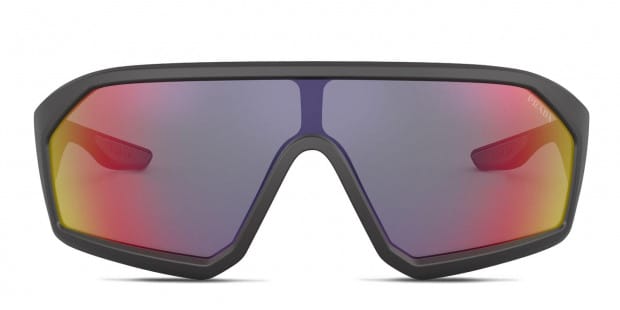 Prada PS 03VS Black Red Sunglasses