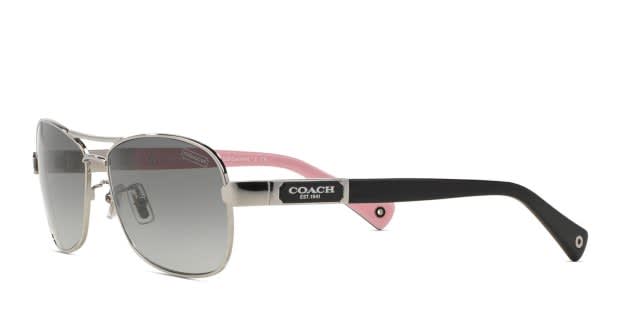 Coach HC7012 Silver, Black, Pink Prescription Sunglasses 