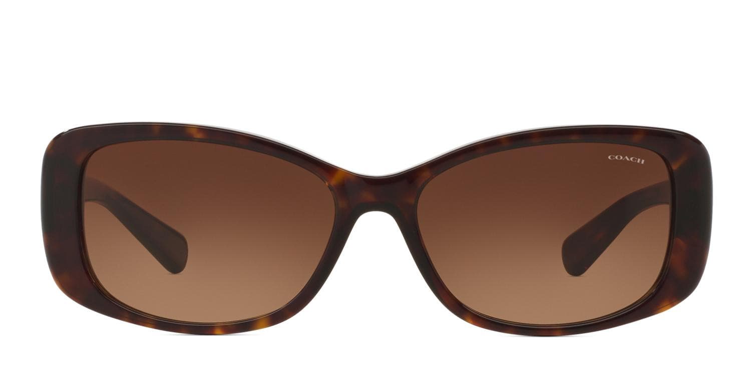 Coach HC8168 Brown, Tortoise Prescription Sunglasses - 50% Off Lenses