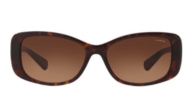 Coach Oval Tortoiseshell Sunglasses -  Prescription Brown Lenses Coach 0HC8320 Sunglasses in Tortoise | Target Optical main image 3