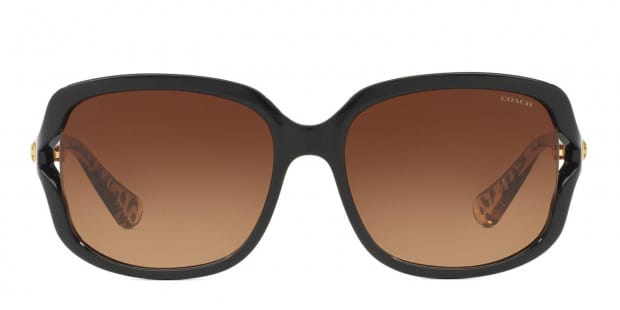 Coach HC8169 Black Brown Tortoise Prescription Sunglasses