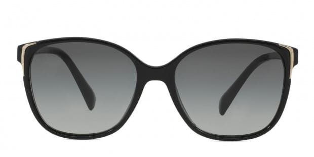 Prada Black Cat Eye SPR 01OSA Acetate Sunglasses Prada PR 01OSA Black Prescription Sunglasses main image 3