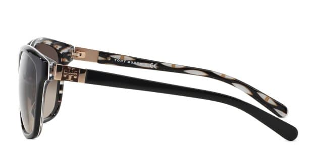 Tory Burch TY7031 Black/White/Brown Prescription Sunglasses display picture 1