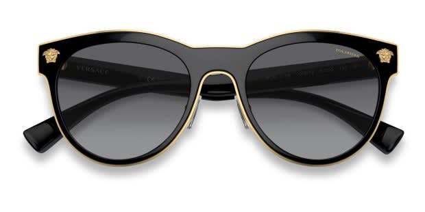 Versace VE2198 Medusa Charm Black, Gold Prescription Sunglasses