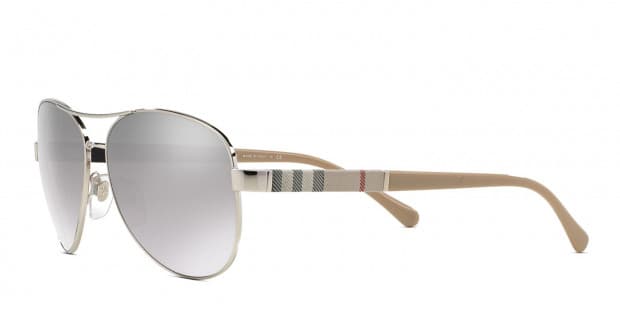 Burberry BE3080 Silver/Neutral Prescription Sunglasses