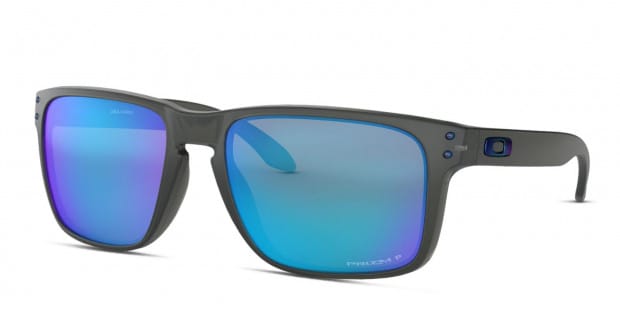 Oakley Men s Holbrook Sunglasses Grey Smoke Frame Prizm Sapphire Polarized Lenses XL