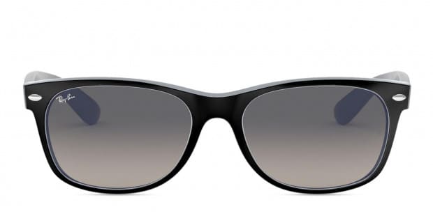 Ray-Ban RB2132 New Wayfarer Matte Black, Gray Prescription Sunglasses