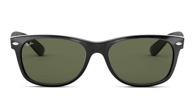 Ray Ban 2132 New Wayfarer Shiny Black Prescription Sunglasses 50
