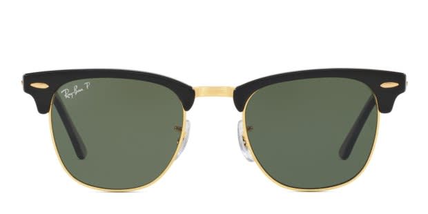 Ray-Ban RB3016 Clubmaster Shiny Black, Gold, Green Prescription