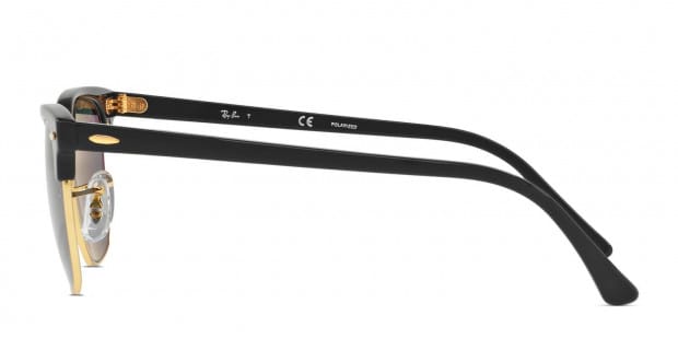 Ray-Ban RB3016 Clubmaster Shiny Black, Gold, Green