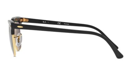 Ray-Ban RB3016 Clubmaster Shiny Black, Gold, Green glasses - Shiny Black / Gold / Green - Side View