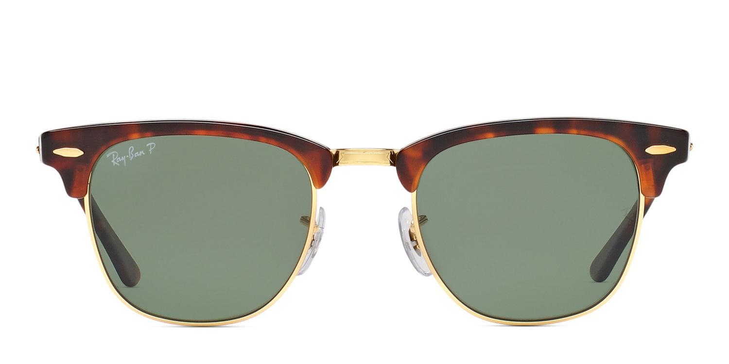 Ray-Ban RB3016 Clubmaster Tortoise, Gold, Green Prescription