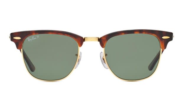 Ray-Ban RB3016 Clubmaster Tortoise, Gold, Green Prescription 