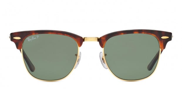 Ray ban clubmaster gold trim clearance