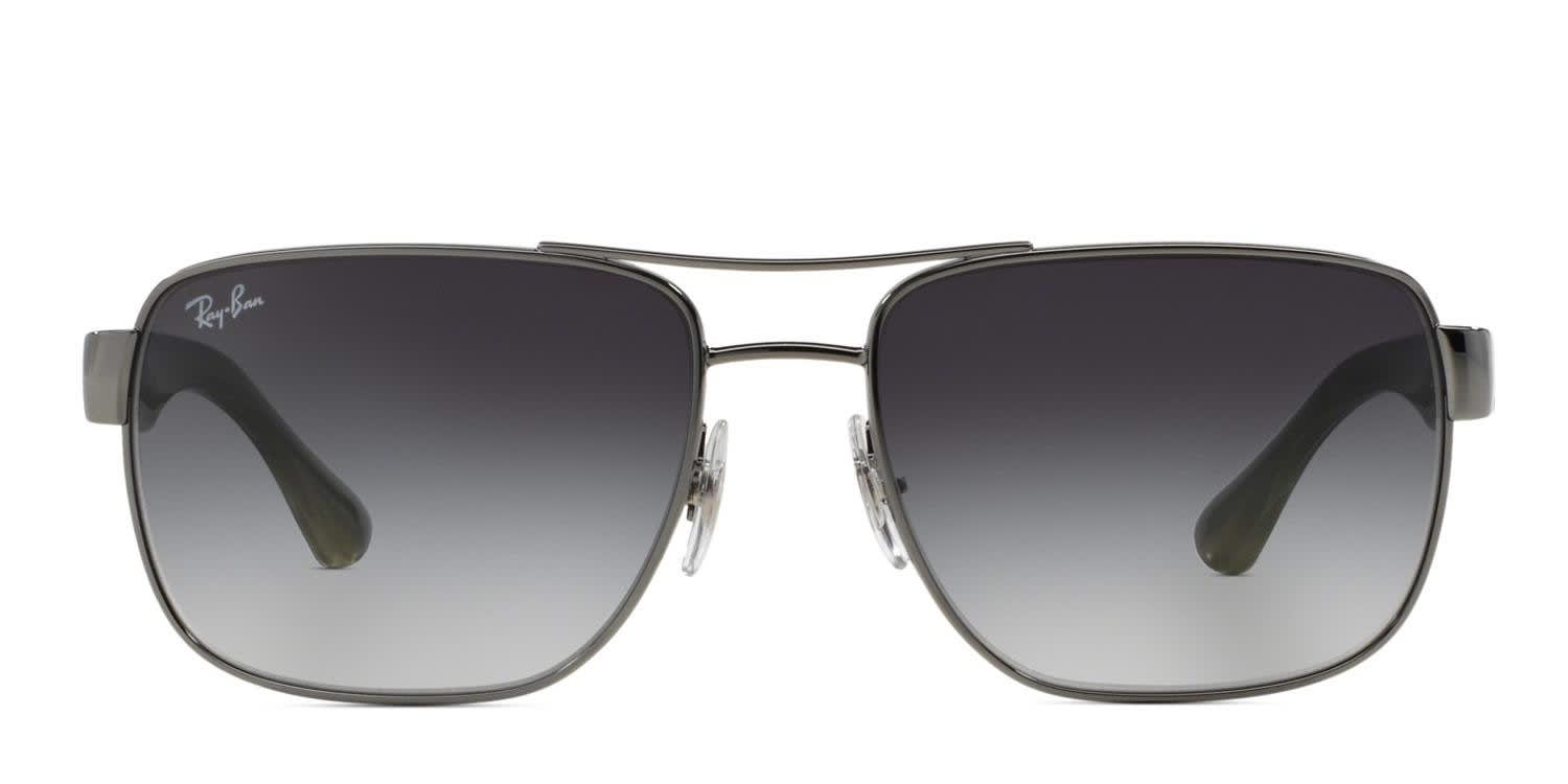 Ray-Ban RB3530 Gunmetal, Blue, Green glasses - Gunmetal / Blue / Green - Frontal View