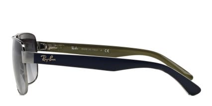Ray-Ban RB3530 Gunmetal, Blue, Green glasses - Gunmetal / Blue / Green - Side View
