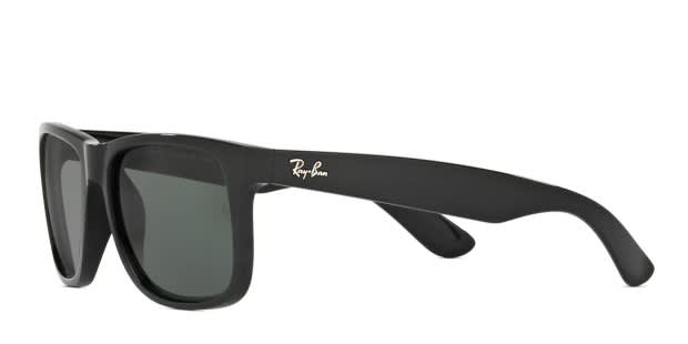 Ray-Ban 4165 Justin Black, Green Prescription Sunglasses - 50% Off