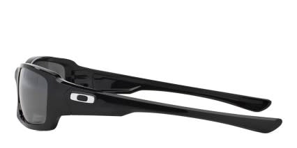 Oakley OO9238 Fives Squared Shiny Black, Silver glasses - Shiny Black / Silver - Side View
