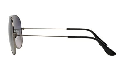 Ray-Ban RB3025 Aviator Large Metal Gunmetal, Blue, Black glasses - Gunmetal / Blue / Black - Side View