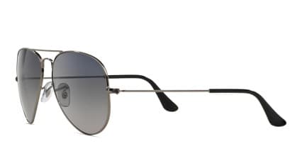 Ray-Ban RB3025 Aviator Large Metal Gunmetal, Blue, Black glasses - Gunmetal / Blue / Black - Angle View