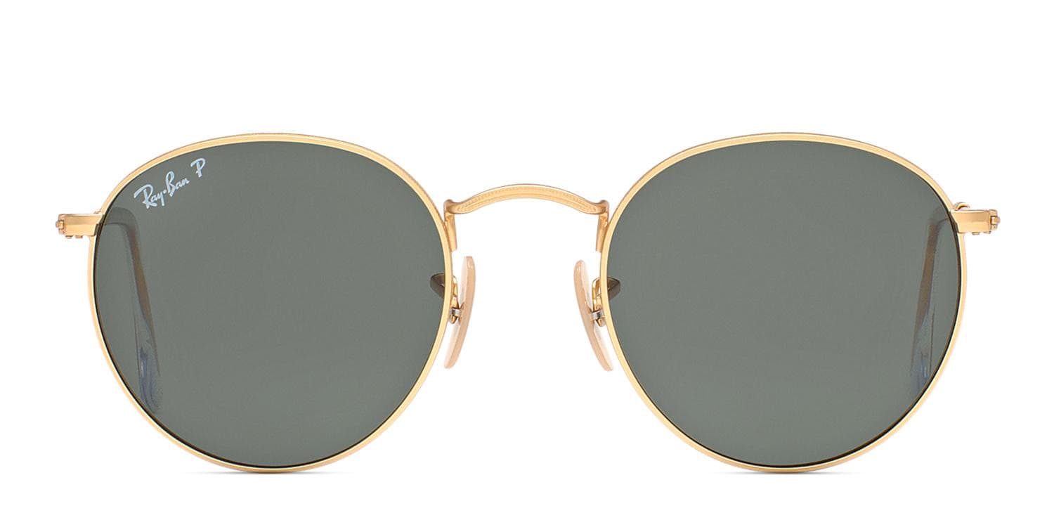 【新品未使用】Ray-Ban RB3447 / ローズゴールドフレーム/レイバン Ray-Ban RB3447 Round Metal Rose Gold, Green Prescription