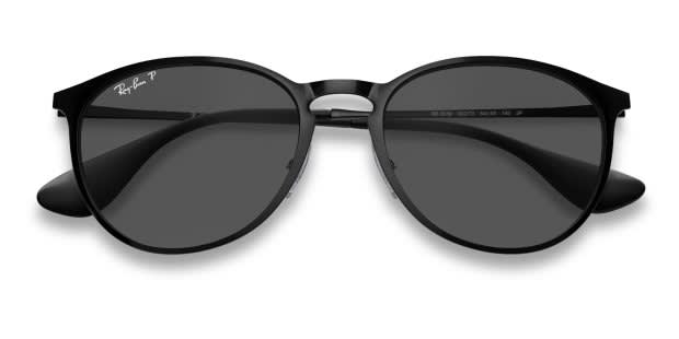 Ray-Ban ERIKA L サングラス ORB3539 Ray-Ban RB3539 Erika Metal Shiny Black Prescription Sunglasses