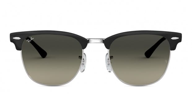 Ray-Ban RB3716 Clubmaster Metal Black, Silver Prescription Sunglasses - 50%  Off Lenses