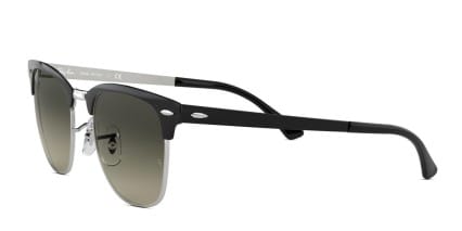 Ray-Ban RB3716 Clubmaster Metal Black, Silver glasses - Black / Silver - Angle View